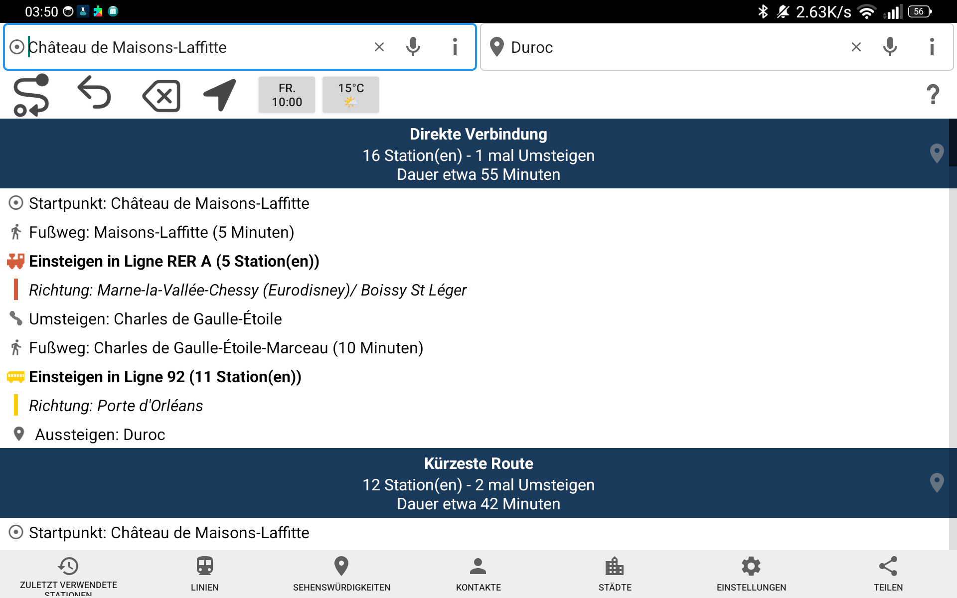 Landscape mode