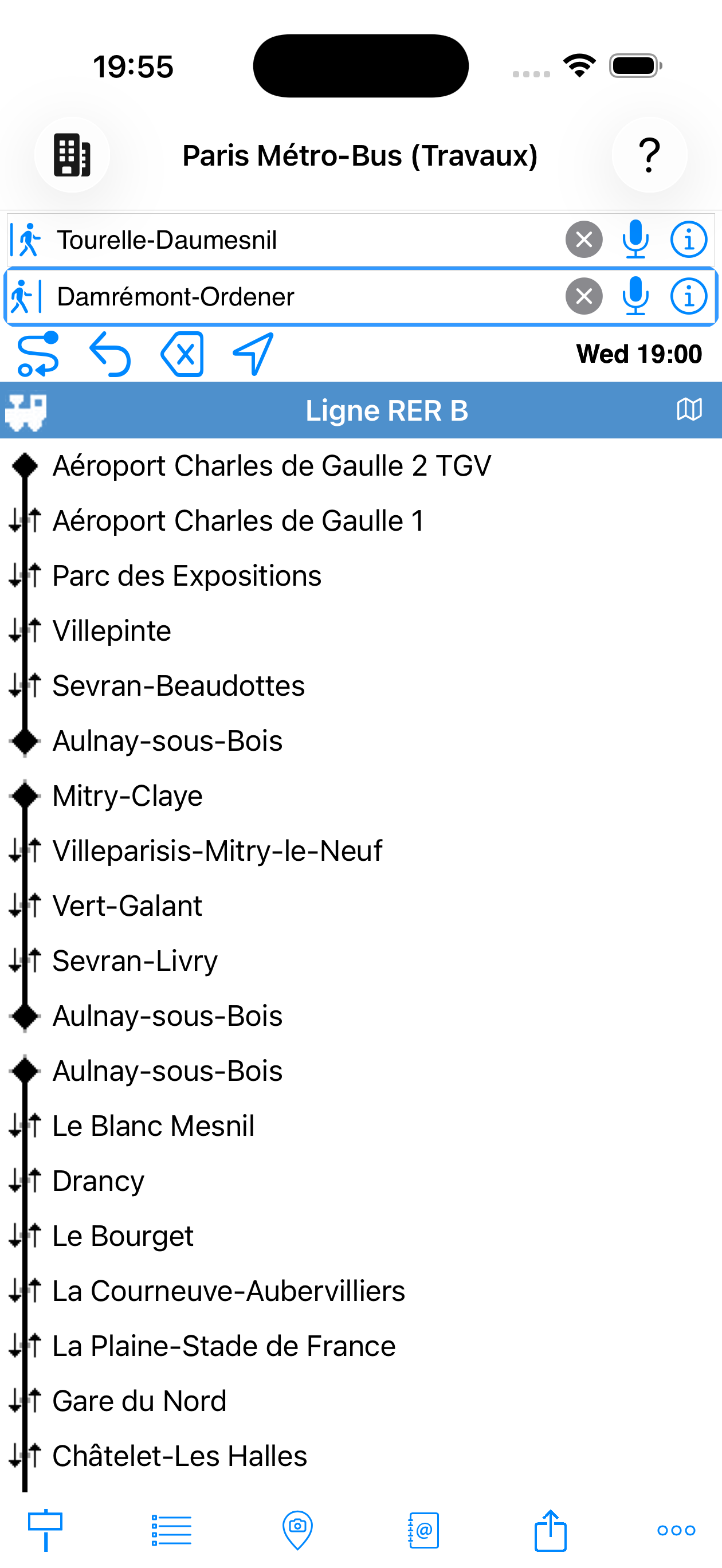 RER B stops