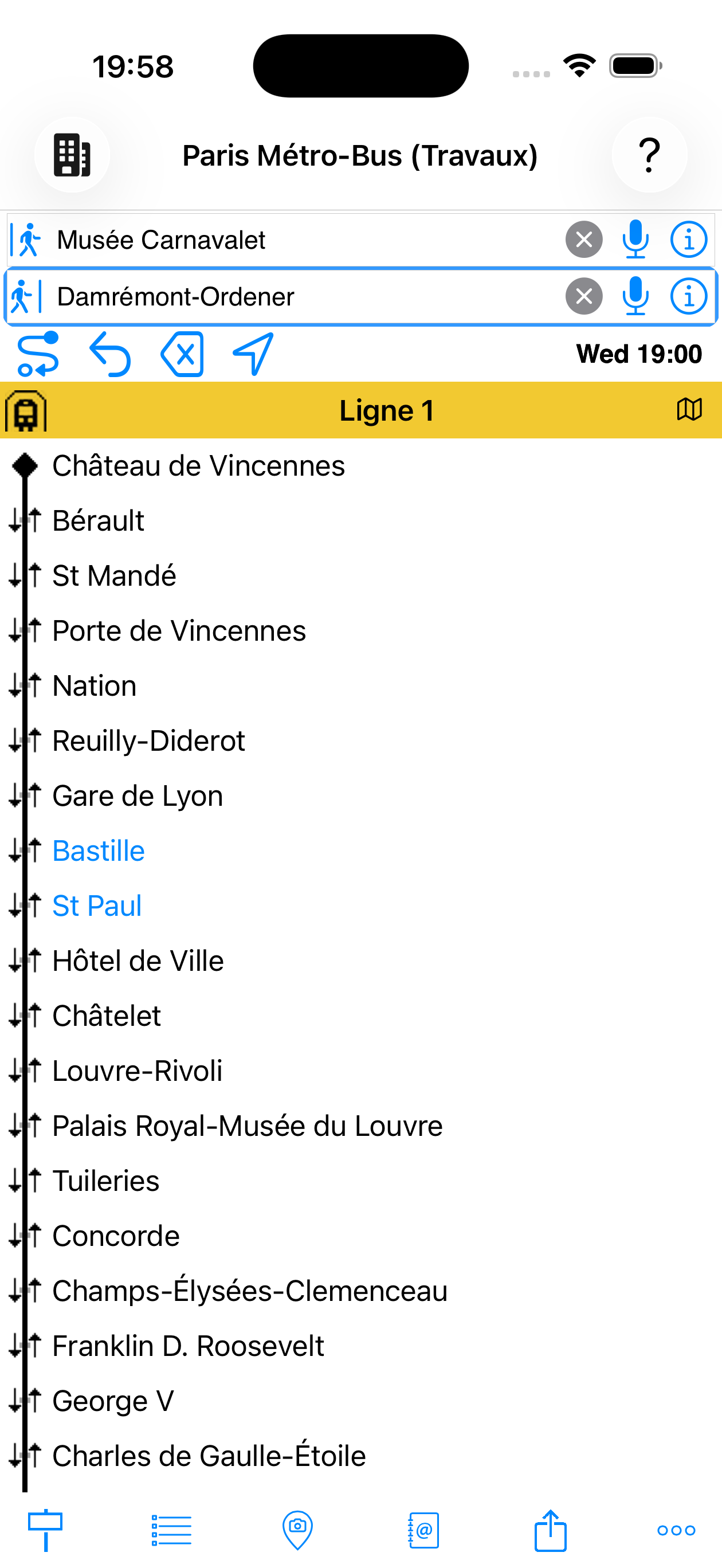 Line 1 stops