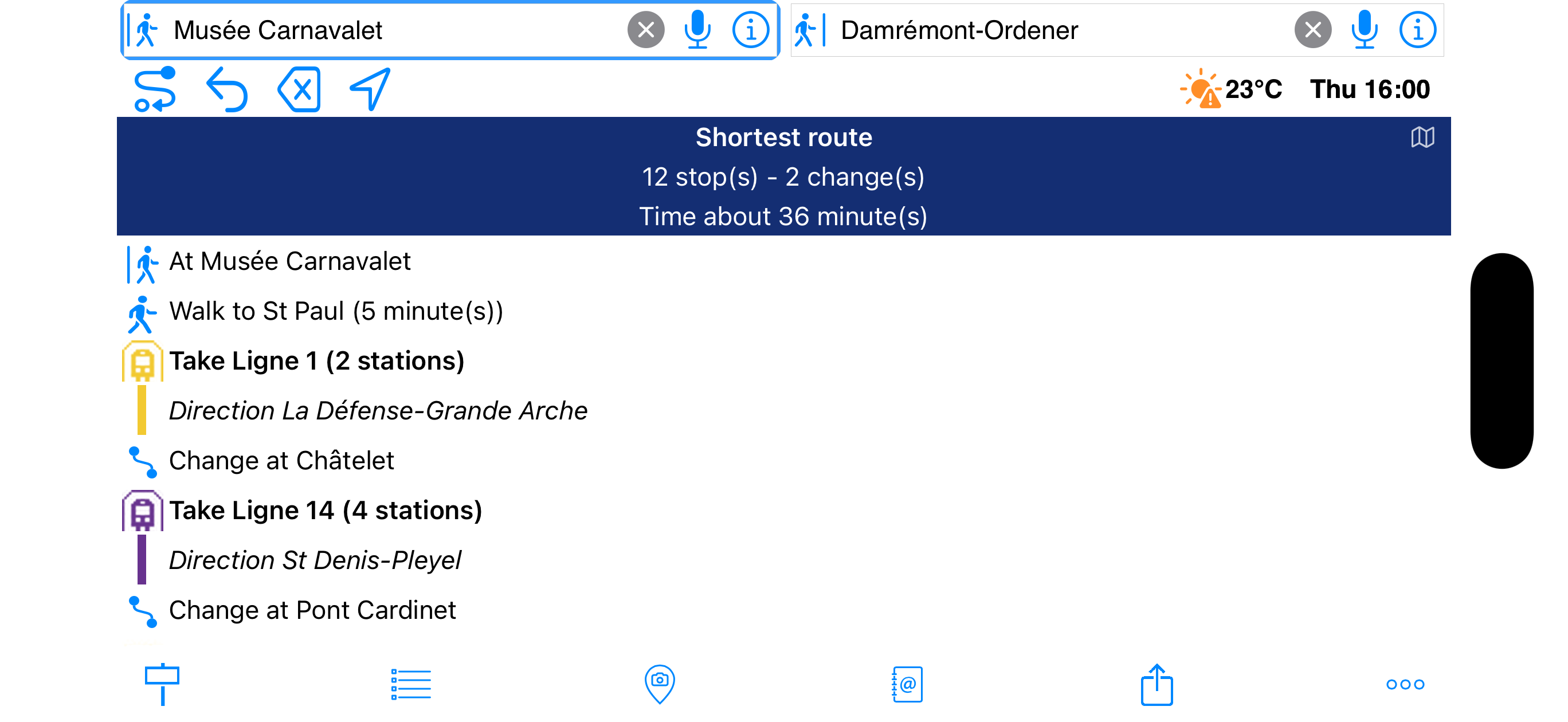 Landscape mode